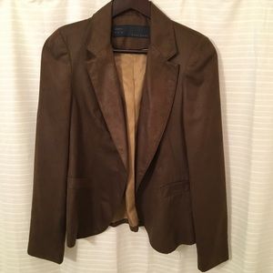 Brown Blazer with Shoulder Pads